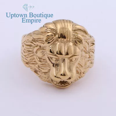 Men's Stainless Steel Lion Head Face Ring Size 8-13*67 • $12.99