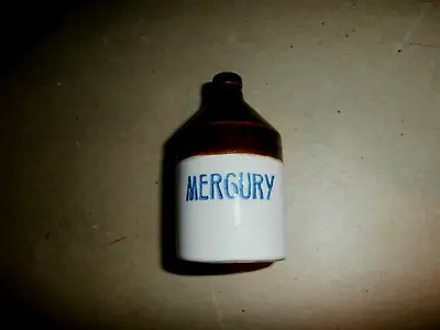 Empty Vintage Miniature Stoneware Bottle Jug Mercury • $58.99