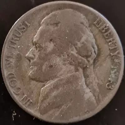 Us Coins - Jefferson Silver War Nickel - 1943 P - Free Shipping • $2.77