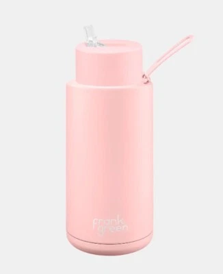 BIG SALE - Frank Green Ceramic Reusable Bottle W/ Straw Lid 1L RANDOM COLOUR  • $35