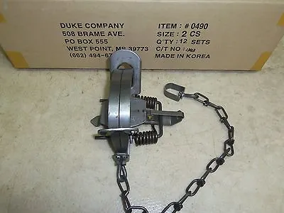 1  Duke # 2 Coil Spring Trap  Raccoon Coyote Bobcat Fox Lynx Otter 0490 • $25.95