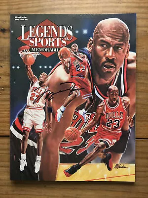 Michael Jordan AUTOGRAPHED Legends Sports Basketball Magazine - Mint W/ COA • $1999