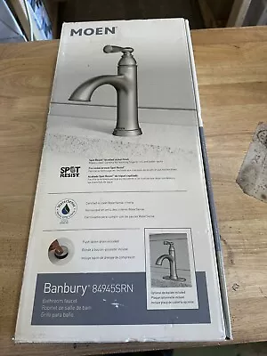 MOEN Banbury Single Handle Single Hole Bathroom Faucet SpotResist Brushed Nickel • $59