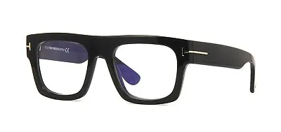 Tom Ford FAUSTO FT 5634 B 001 BLUE BLOCK Black Eyeglasses New 53mm • $159.99