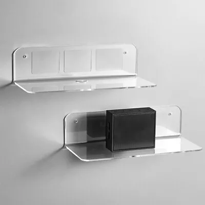 £7.23 • Buy Acrylic Clear Floating Shelves Wall Shelf For Bathroom Mounted Display Shelves