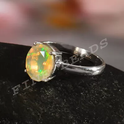 Ethiopian Opal Ring 925 Sterling Silver Natural Vintage Opal Best Gift Rg-621 • $24.02