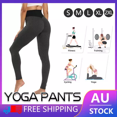 $12.25 • Buy TikTok Women Yoga Pants Leggings High Waist Anti Cellulite Butt Lift Gym Fitness