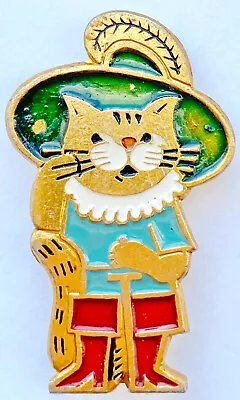 Ussr Soviet Cartoon Pin Badge. Puss In Boots. Cat In Boots. Musketeer • $29.99