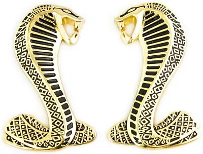 2Pc 3D Cobra Snake Emblem Fender Emblem Fender Sticker Premium Car Decal • $13.49