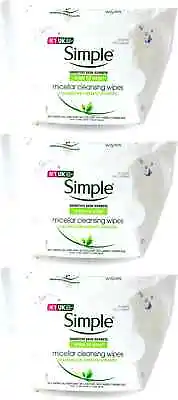 Simple Kind To Skin Micellar Cleansing Wipes 25 Pack X 3 • £12.99