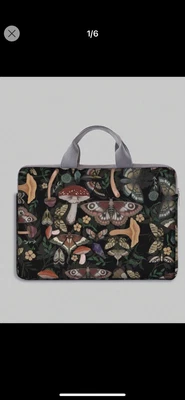 Laptop Bag/case Colourful Mushroom & Butterflies Print 15 Inch Christmas Gift • £14.99