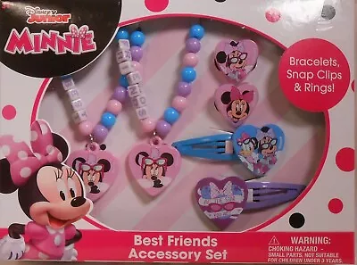 Best Friends Set DISNEY MINNIE MOUSE Jewelry Rings Hair Clips Bracelets S2 • $9.95