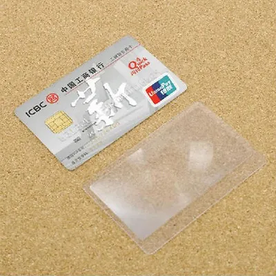 5pcs Credit Card Size 3*Magnifier Reading Magnifying Glass Pocket Magn#rb • $1.51