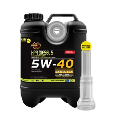 Penrite HPR Diesel 5 Semi Synthetic 5W-40 10L - HPRD5010 • $134.99