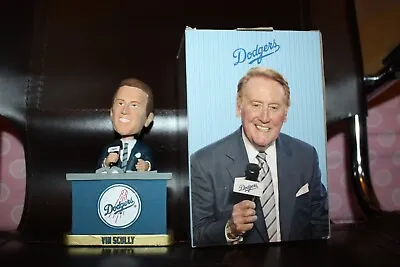 NIB Vin Scully Broadcaster Dodgers Desk Nontalking SGA Bobblehead 2012 • $500