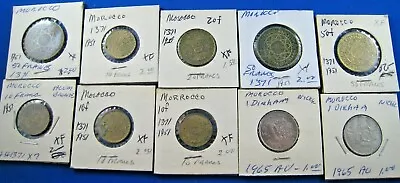 COINS BY COUNTRY MOROCCO  - LOT OF 10       (cm1)                  • $17.50