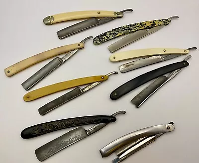 Vintage Straight Razor Lot All Different 8 USA Sweeden Germany And England Lot • $162.87