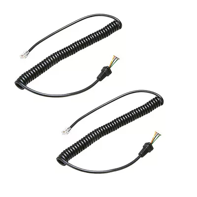 2X Speaker Mic Coil Cable Cord Yaesu MH-48A6J MH-42B6J FT-7800R FT-8800R FT8900R • $14.90