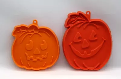 Vintage Hallmark Cookie Cutters Halloween Happy Jack-O-Lantern Pumpkins Lot Of 2 • $5.95