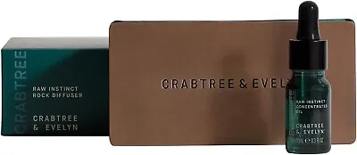 CRABTREE & EVELYN Raw Instinct Rock Diffuser + Concentrated Oil Lava Stones Set • £14.99