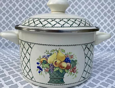 Villeroy & Boch Basket Design Covered Pot Pan W/ Lid And Handles 4qt 8.5” • $20