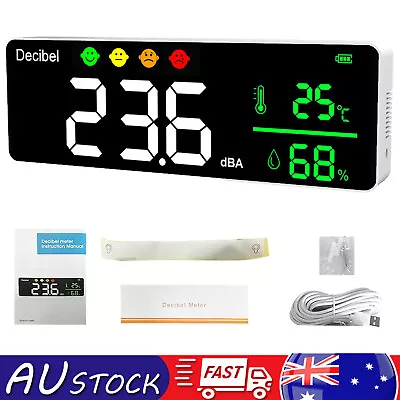 Wall Mounted Decibel Meter 30-130dB LED Large Screen Display Sound Level Tester • $61.99