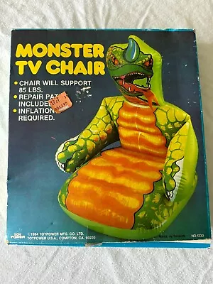 Vintage 80s INFLATABLE Monster Tv Chair Motu Battlestar Land Of The Lost “V” • $75