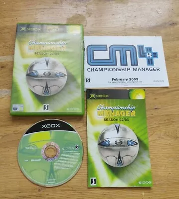 Championship Manager Season 02/03 - Original Xbox Game - Complete With Manual • £8.99