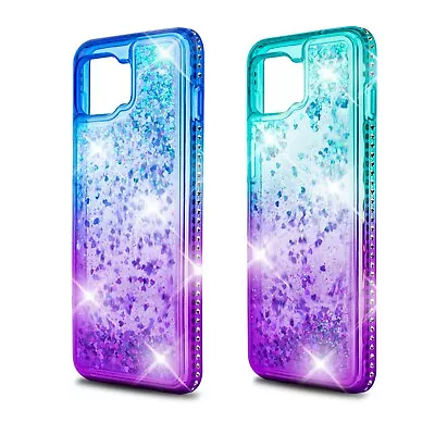 For Moto One Lite Moto G 5G Plus Liquid Glitter Hard Phone Cover Case With Glass • $9.95