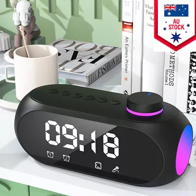 New Digital Alarm Clock Radio For Bedroom Bedside FM Clocks With Wireless • $26.98