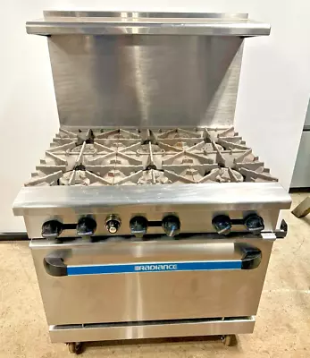 Turbo Air TAR-6 36  6 Burner Gas Range W/ Standard Oven Natural Gas On Casters • $1199