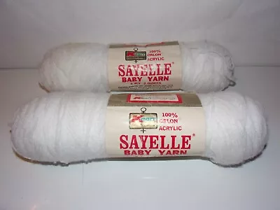 Baby Yarn White Kmart Sayelle Vintage • $7.49