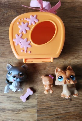 £5 • Buy Littlest Pet Shop Bundle Rare/S1 LPS  Different Coloured Dogs + Carrier & Toys