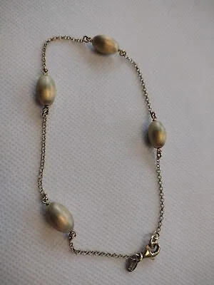 Vintage 10  Vermeil Sterling 925 Italy~Gold Tone Anklet Bracelet ~ • $16