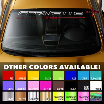 Corvette C6 Outline Windshield Banner 35  Vinyl Decal Sticker For Chevy Z06 ZR1 • $18