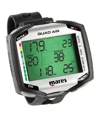 Mares Quad Air Wrist Computer W/ Large Display Scuba Diving Safety Equipment • $499.95