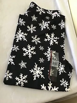 New No Boundaries Black Snowflake Ankle Cotton Leggings Juniors Women U Pick • $9.89