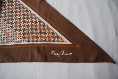MARY QUANT Triangular Scarf - 1970's • £8