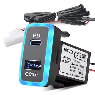 USB C Car Charger Type-C QC3.0 Dual USB Charging Port For Toyota Tacoma Cruiser • $18.76