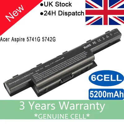 Battery For Acer Aspire 5333 5336 5349 5350 5736 5736G 5736Z 5736ZG 5750TG 5252 • £15.89