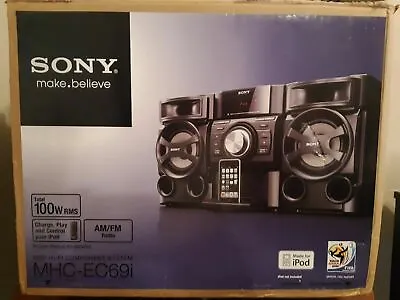 $99.99 • Buy Sony MHC-EC69i Mini Hi-Fi Component Stereo CD Player In Box W/remote+ IPod Dock