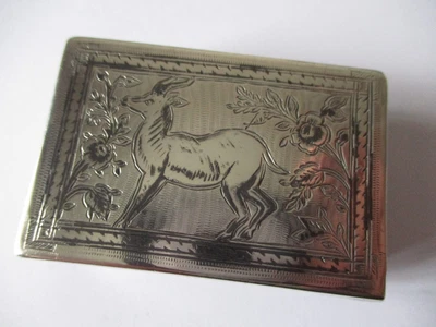 £6.99 • Buy Vintage Metal Match Box Cover Holder (Vesta) - Goat & Floral Design + Bryant May