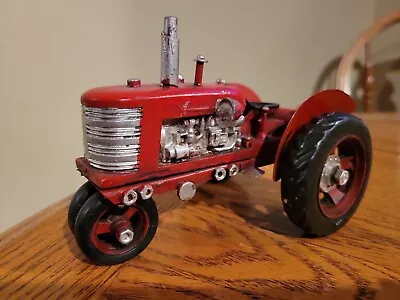 VINTAGE Art Deco Red International Farmall Tractor 1:32 Scale Pressed Metal! • $19.99