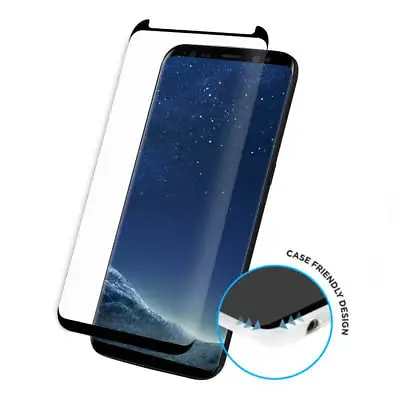 Genuine Tempered Glass Screen Protector For Samsung Galaxy S8 Plus Black  • £1.85