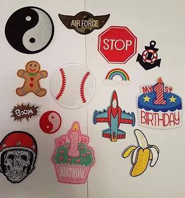 £2.79 • Buy Embroidered Iron On Sew On Patches Badges Transfers - Fancy Dress Brand New