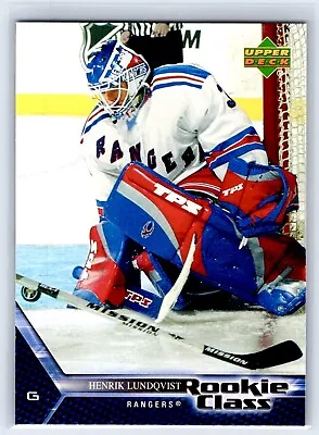 2005-06 UD Rookie Class #3 Henrik Lundqvist • $2.98