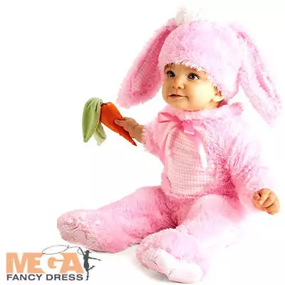 The Cutest Pink Rabbit Baby Fancy Dress Easter Bunny Costume Child Kids 0-18 M • £14.99