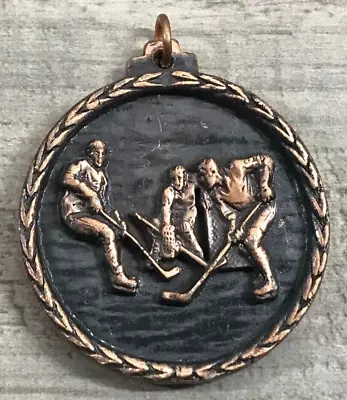 Vintage Ice Hockey Skaters Goalie Sports Award Medal • $4.62