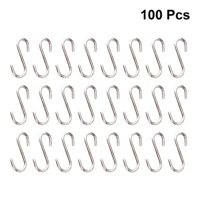 100pcs Hanging Hooks S- Shaped Hanger Hooks Bedroom DIY Hooks For Jewelry Keys • $9.40