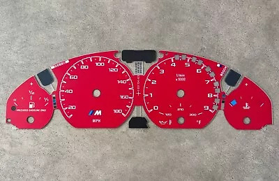 BMW E46 M4 Red 180 Mph Dash Instrument Cluster Gauge Face Replacement • $69